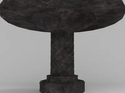 Low-poly stone table Low-poly 3D model