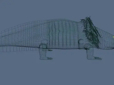 Axolotl 3D model fish Low-poly 3D model