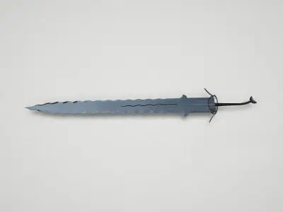 Game asset Elegant Wavy-Blade Weapon 3D model