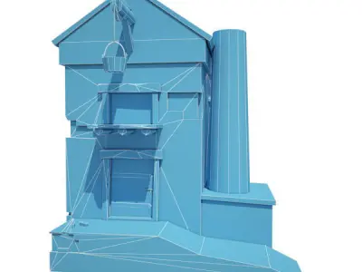 Medieval Building 13 Factory Low-poly 3D model