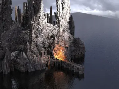 Dark Dukes Castle Tower 3 3D model