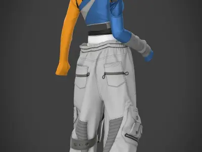 Female-outfit Free 3D model