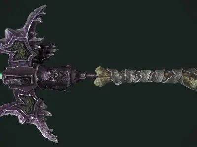 Undead mace Low-poly 3D model