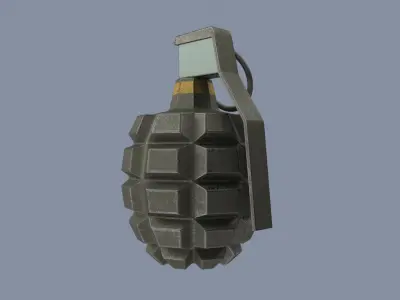 Stylized Green Hand Grenade 3D model