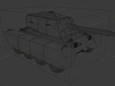 Simple Tank Free low-poly 3D model