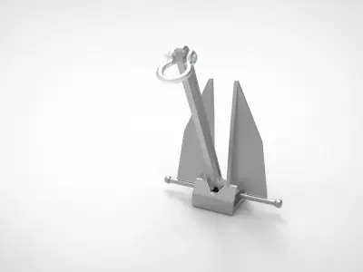 Stockless Anchor 3D model