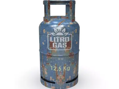 Household LPG gas cylinder Free 3D model
