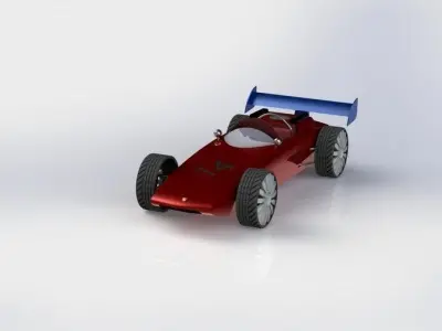 Vintage Formula car Free 3D model