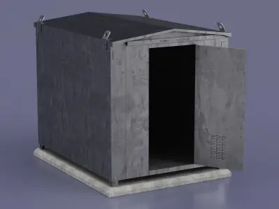 Old Large Railway Relay Cabinet 3D model