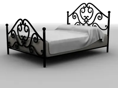 Antique Bed 3D model