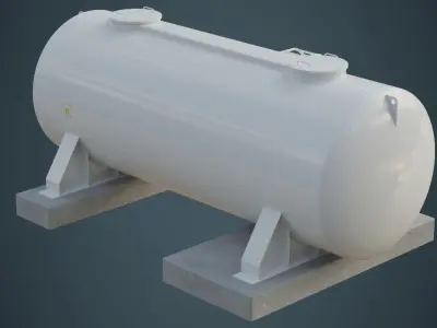 Industrial Gas Tank 4A Low-poly 3D model