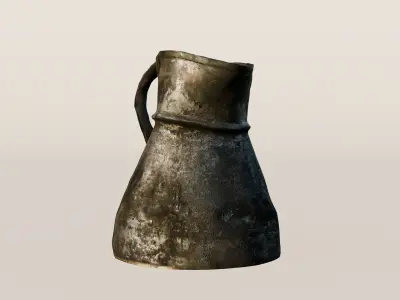Old Corroded Copper Mug Free low-poly 3D model