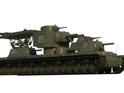 KV-6 Behemoth tank 3D model