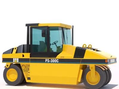 Cat PS300C Pneumatic Asphalt Paver 3D model