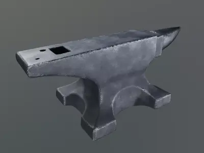 Blacksmith Anvil Heavy Use Low-poly 3D model