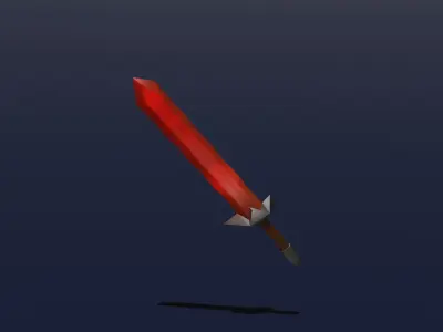 This is a cool copper sword Free low-poly 3D model
