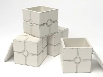Star Wars white container crate 1-6 scale Hottoys  3D print model