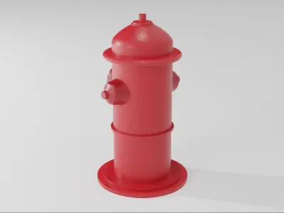 Low-Poly Fire Hydrant Low-poly 3D model