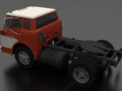 C-Series C-800 Semi Truck 1958 Low-poly 3D model