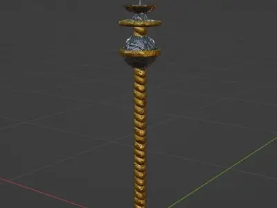 Bronze Candlestick Free low-poly 3D model