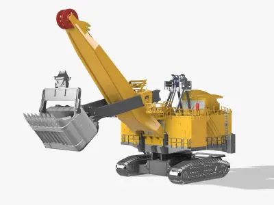 Electric rape shovel P H 4100 XPC KOMATSU  1 87 3D print model
