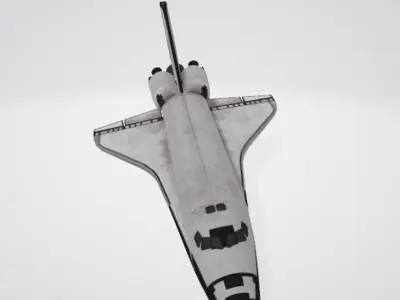 realistic spaceship 3d model space shuttle 3D model