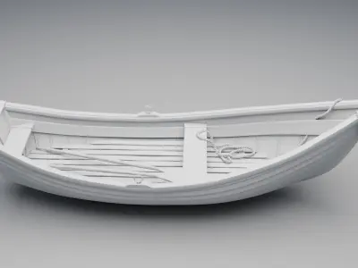 Wooden Boat 3D model
