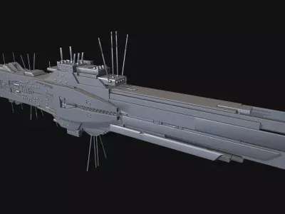 Hyperion Warship Cannon Galactic Heroes - Lowpoly -3D Printing  3D print model