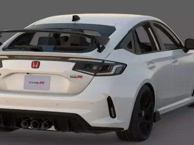 2023 Honda Civic Type R 3D Model  Ultimate Front-Wheel Drive Low-poly 3D model
