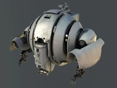 UP-Drone futuristic looking robot 3D model