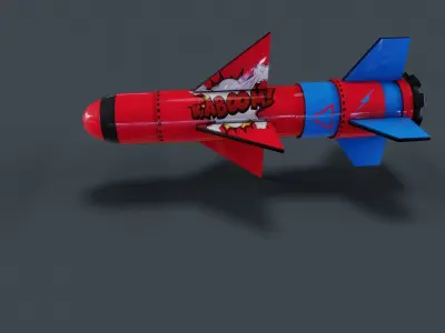 Missile Low-poly 3D model buy