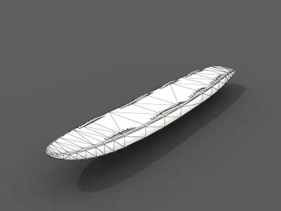 Lifeguard Rescue Board Low-poly 3D model