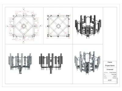 ANTENNA TOWER-2 REVIT FAMILY 2016 3D model