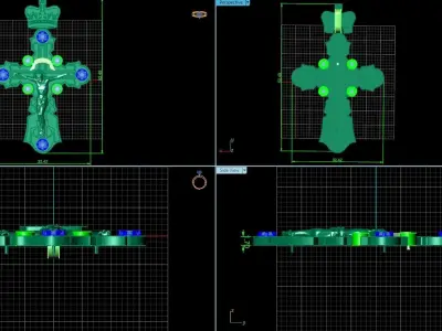 cross crown with the crucifix of Jesus Christ 865 3D print model