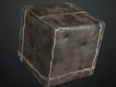 Welded Rusty Industrial Metal Plate PBR Seamless Texture