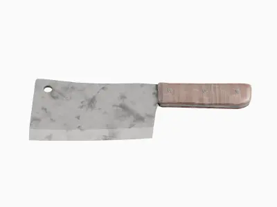 Meat Cleaver C 02 Low-poly 3D model