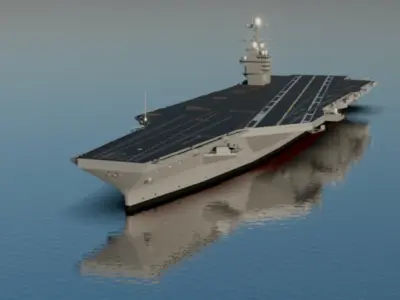 USS Gerald R Ford Low-poly 3D model