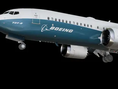 Boeing 737 MAX Low-poly 3D model