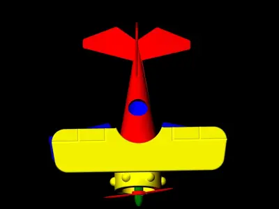 Plane Plastic Toy Airplane  Low-poly 3D model
