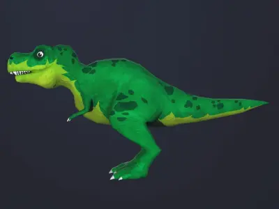T-rex Cartoon Low-poly 3D model