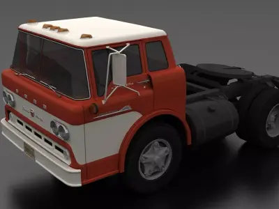 C-Series C-800 Semi Truck 1958 Low-poly 3D model