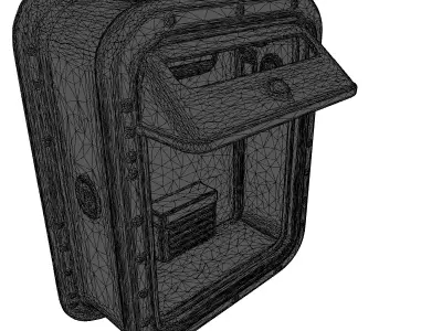 SciFi WallMounted Cryo Display Unit 3D model