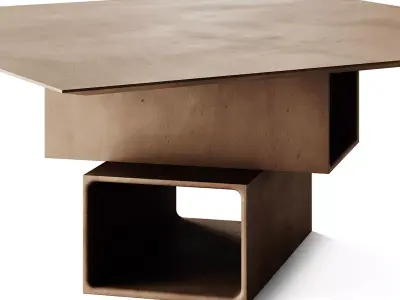 Pulkra Manifesto Quadro Square Cement Table 3D model