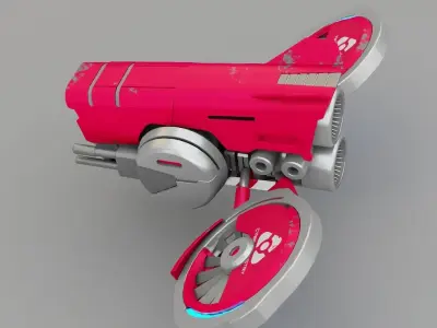 combat drone rigged 3D model purchase