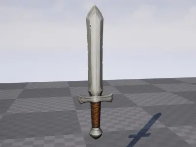 Metal Sword - Game Ready Weapon Low-poly 3D model