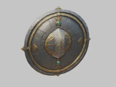 shield lowpoly stylized Low-poly 3D model