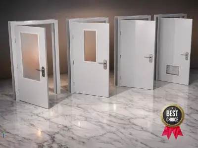 industrial doors 4K PBR rigged Low-poly 3D model