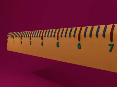 Simple Ruler Free 3D model