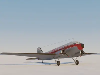 Dc-3 Middle East airlines  3D model