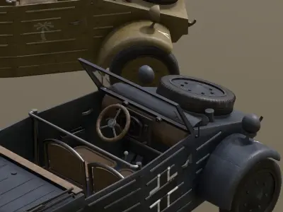 Kubelwagen Afrikakorps Grau Leib Wald camo pack 3D model